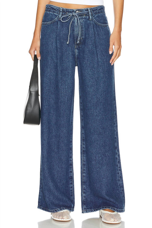 Frame - Super Drape Drawstring Wide Leg Jeans