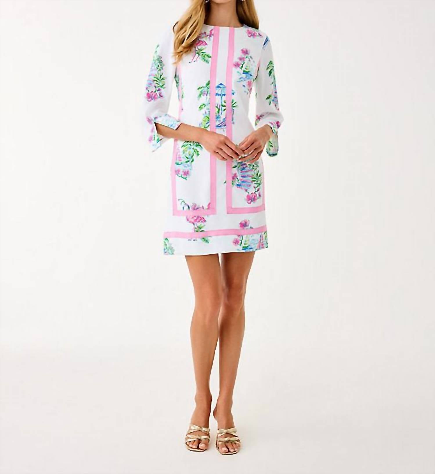 Lilly Pulitzer Margaux Mini Dress in resort white - women's dress - alternate view