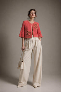 Coup-De-Pied - Embroidered Knit Cardigan