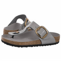 BIRKENSTOCK Women's Gizeh Big Buckle Sandals in high shine stone coin - women's sandal - alternate view