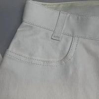 Stouls Women's Lilou High Rise Lamb Leather Wide Leg Pants in white - women's pants - alternate view