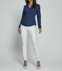 7Diamonds Luxe Wrinkle Free Blouse in midnight - women's shirt
