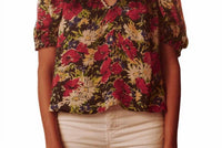 THE GREAT. Women's The Ponder Top in hidden garden floral - women's blouse