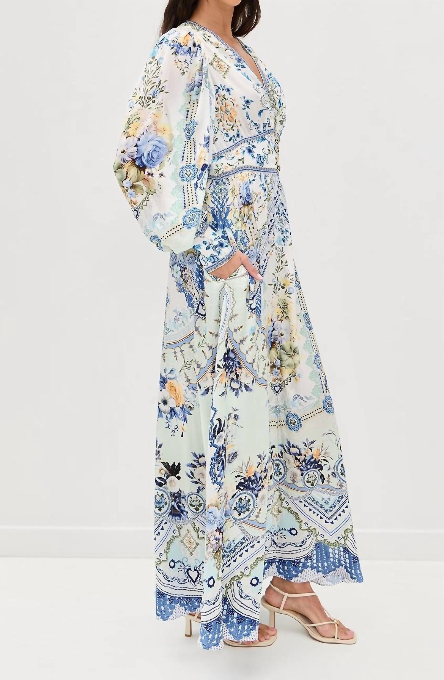 Camilla - Shaped Waistband Maxi Dress