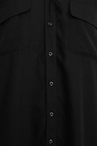 Magaschoni - Collar Neck Long Sleeves Front Button Detail Top
