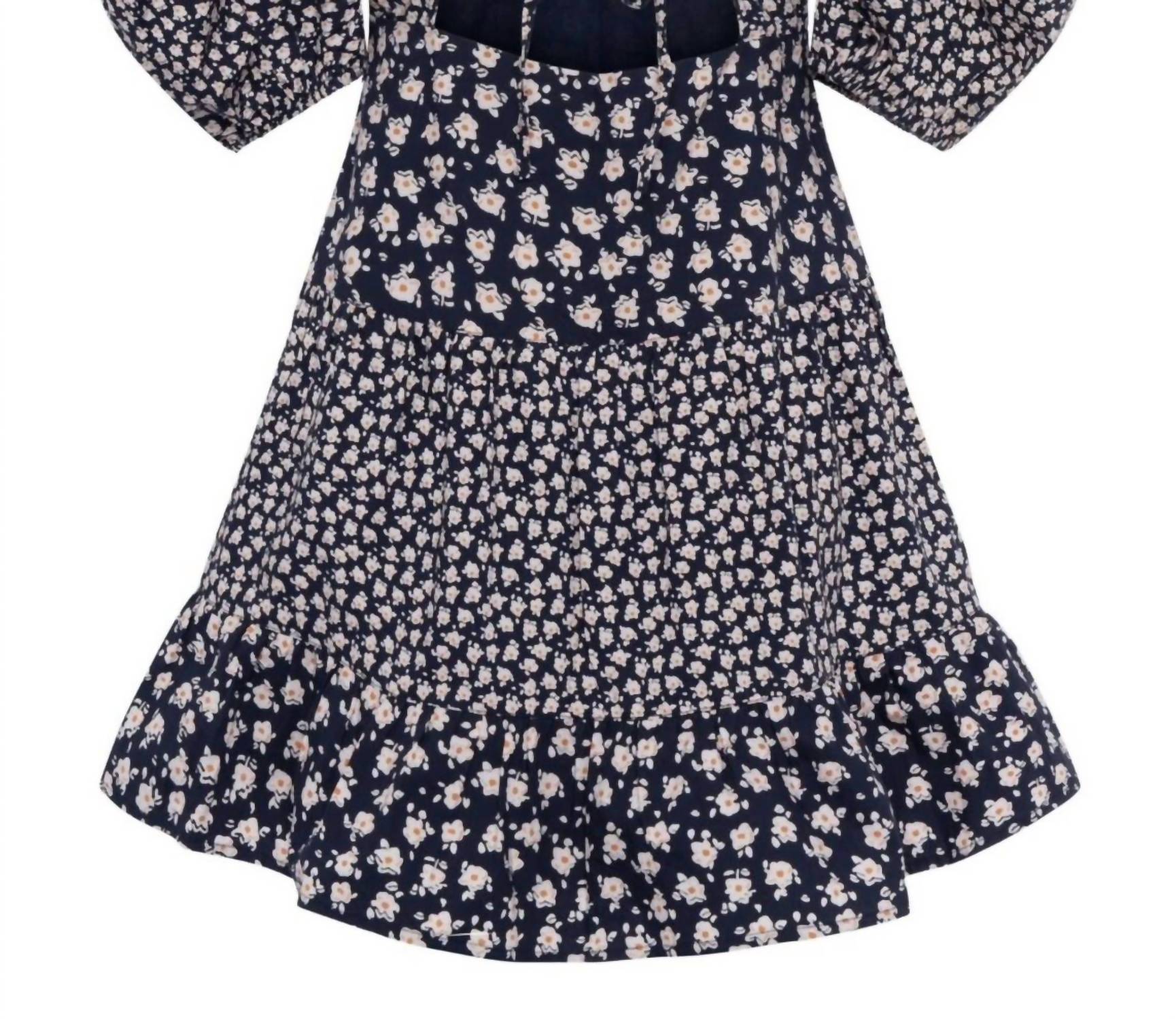 French Connection - Aura Ditsy Poplin Puff Sleeve Dress