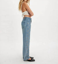 Show Me Your Mumu Icon Jeans in jeweled indigo - women's jeans - alternate view