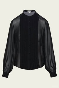 Frame - Beaded Collarless Blouse