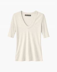 Enza Costa - Textured Rib Half Sleeve Top