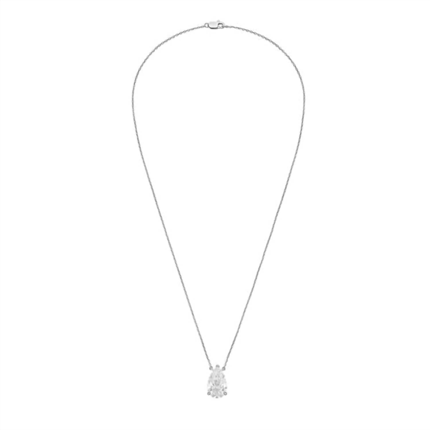 Diana M Jewels - 15.00 Ct Lab-grown Pear-cut Diamond East–west Necklace