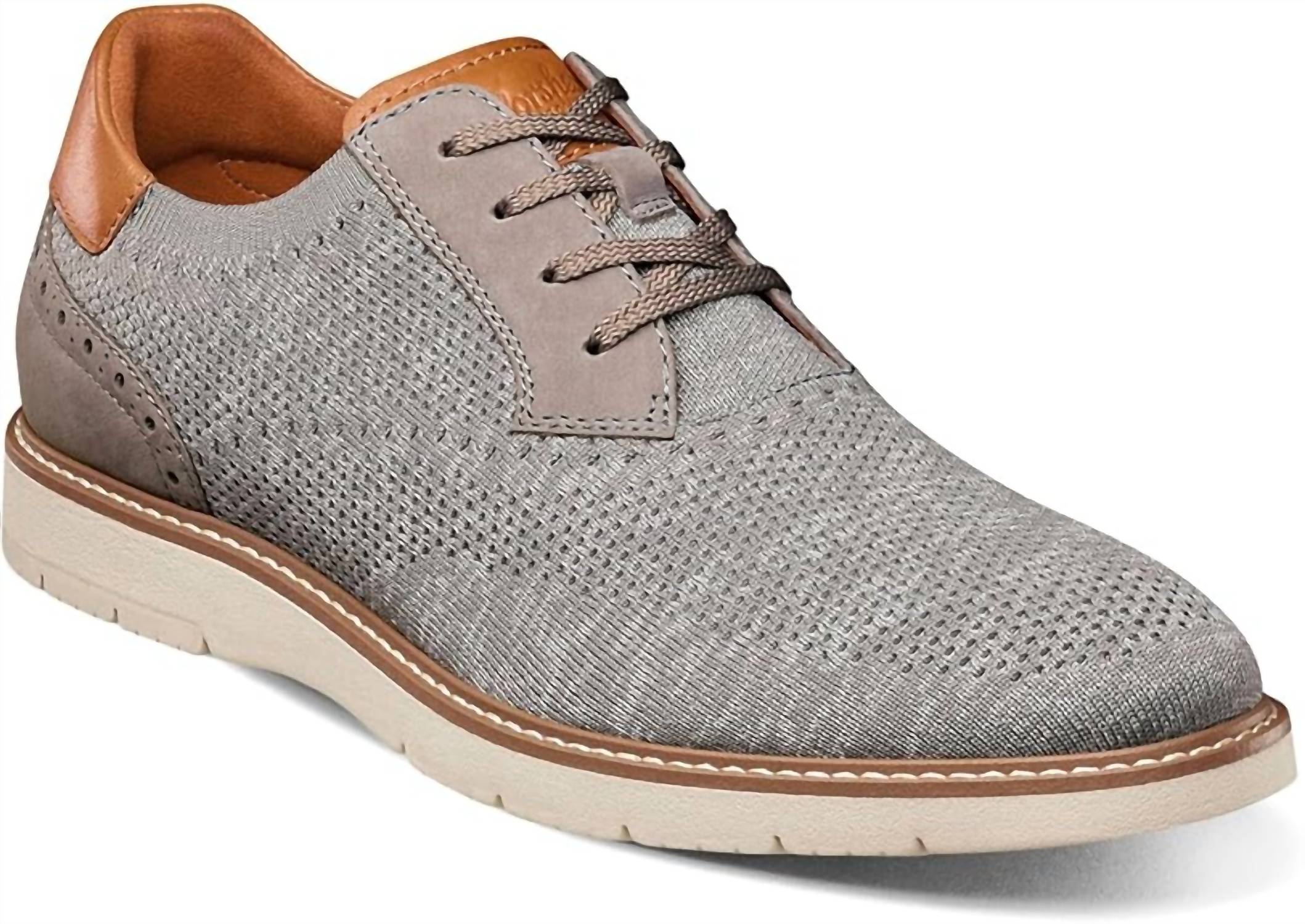 Florsheim Men's Vibe Knit Plain Toe Oxford in grey - men's shoe