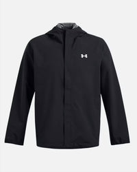 UNDER ARMOUR Men's Stormproof Cloudstrike Rain Jacket in black - men's jacket - detail view