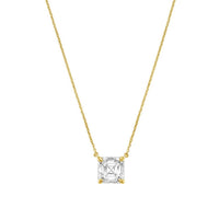 Diana M Jewels - East–west Lab-grown Asscher Diamond Pendant Necklace - 8.00 Ct