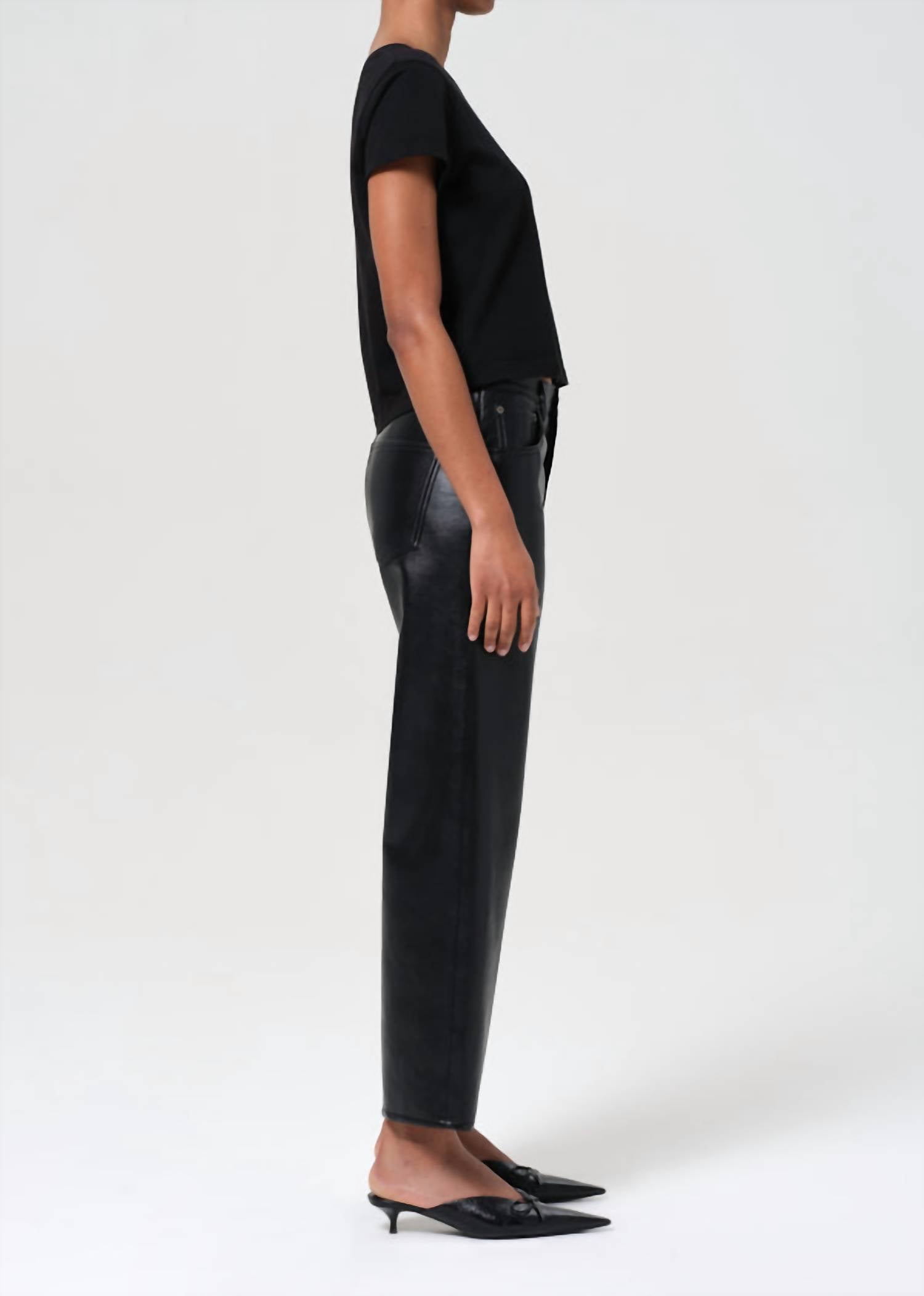 AGOLDE Ren High Rise Wide Leg Jeans in detox - women's pants - alternate view