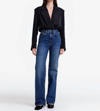 Smythe Blazer Bodysuit in coal - women's shirt - alternate view