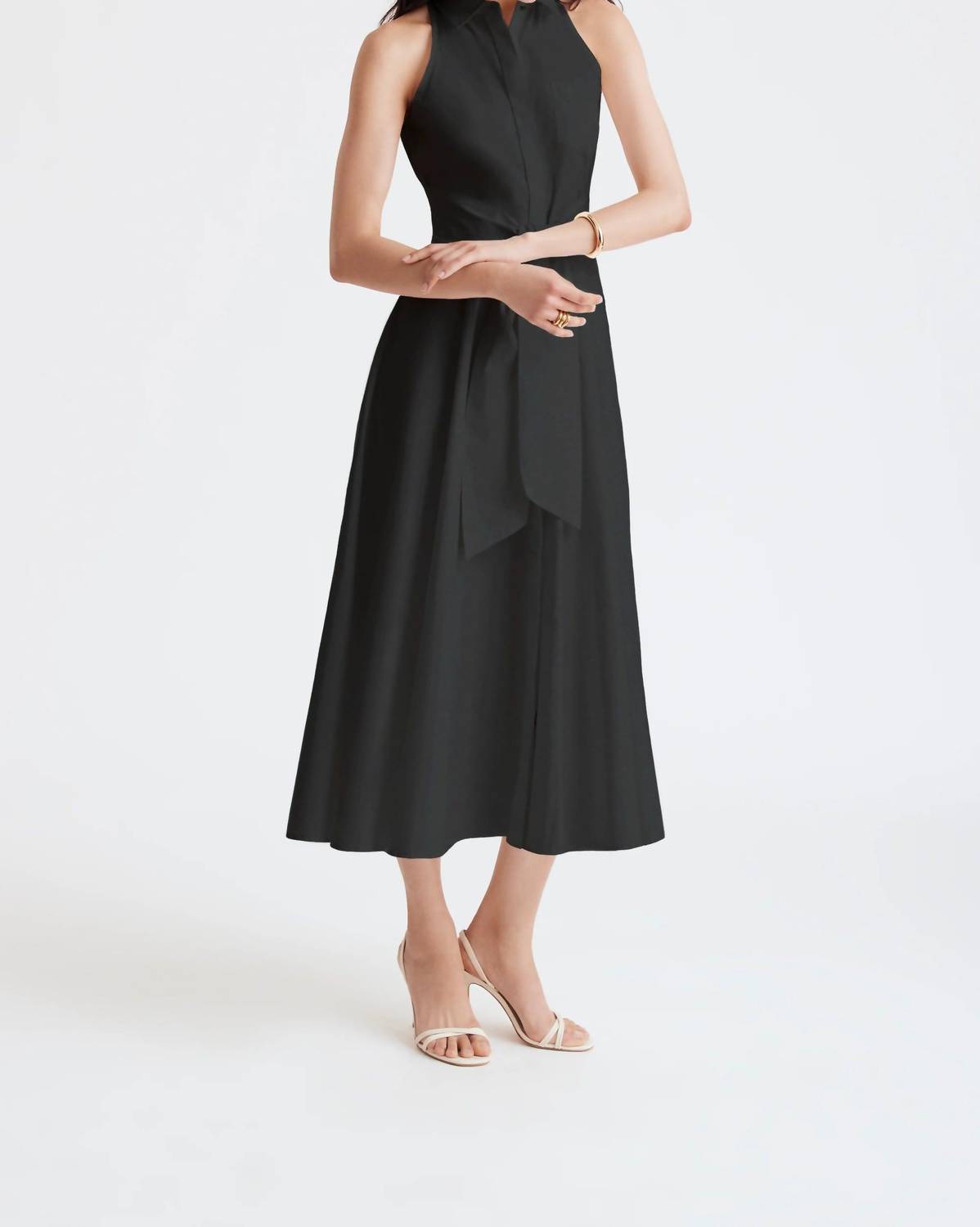 Toccin - Chelsea Tie-front Midi Shirt Dress