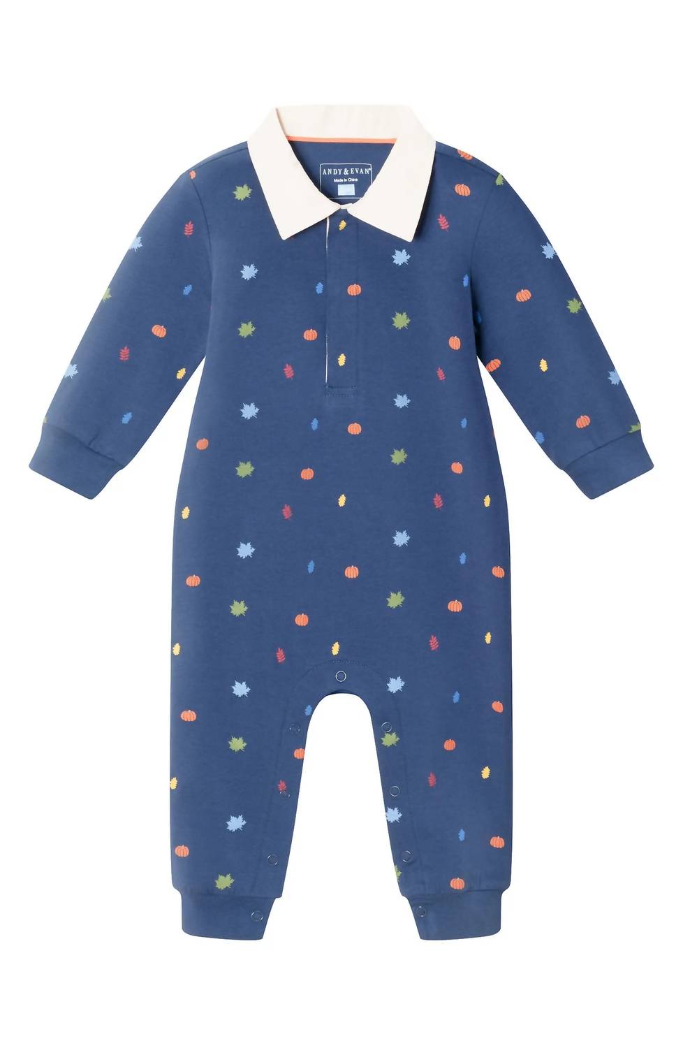 Andy & Evan - Boy's Fall Themed Rugby Romper