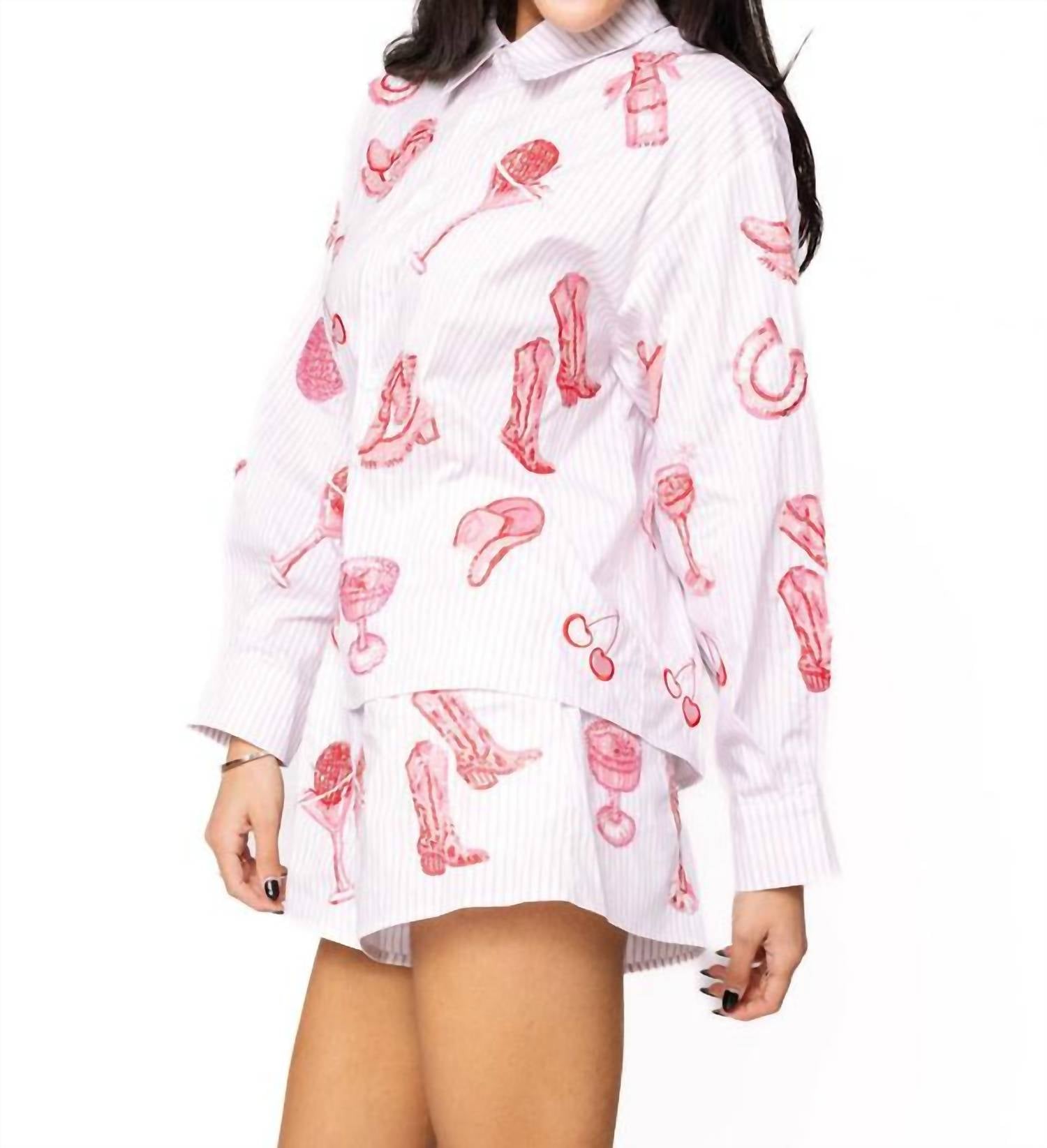 Queen Of Sparkles - Disco Cowgirl Icon Collared Top