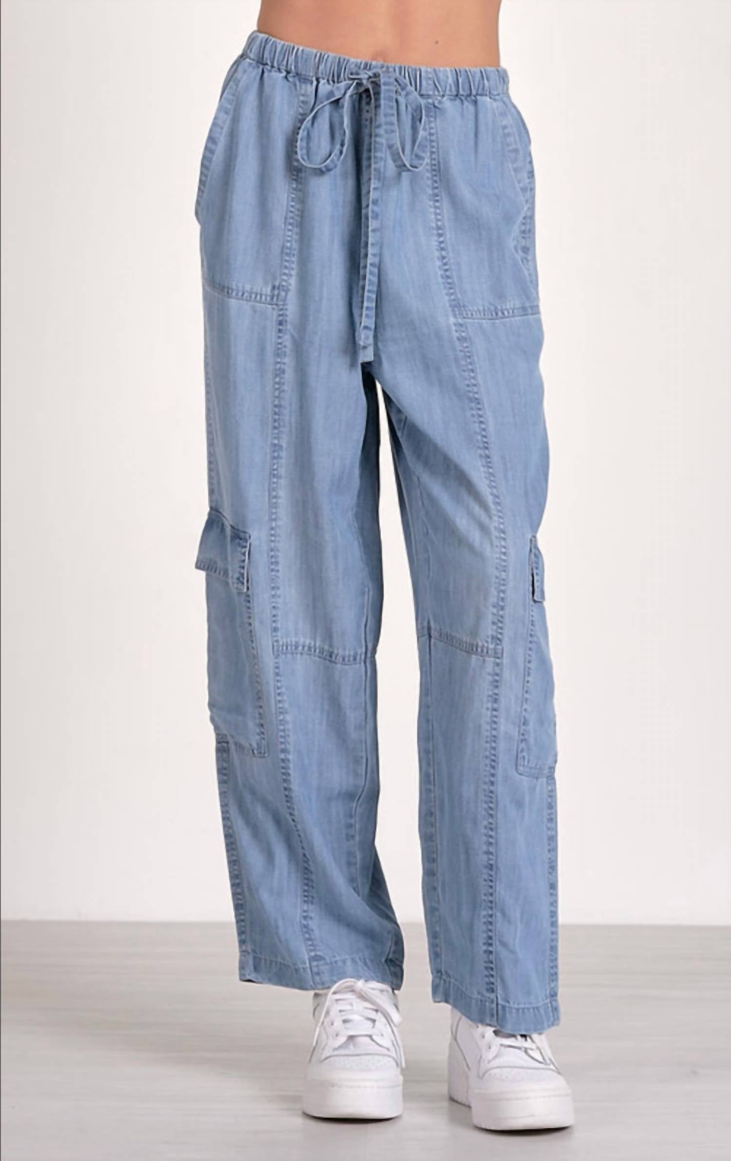 Elan - Lightweight Denim Cargo Pants
