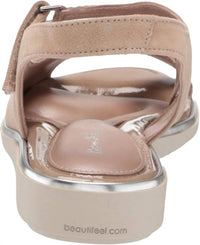 Beautifeel Women's Robin Sandals in oro leo satinato print suede - women's sandal - alternate view