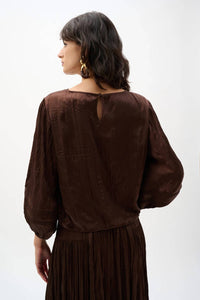 Joseph Ribkoff - Pleated Satin Cocoon Top With Pleats