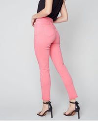 CHARLIE B Cuff Jean in grapefruit - women's pants - detail view