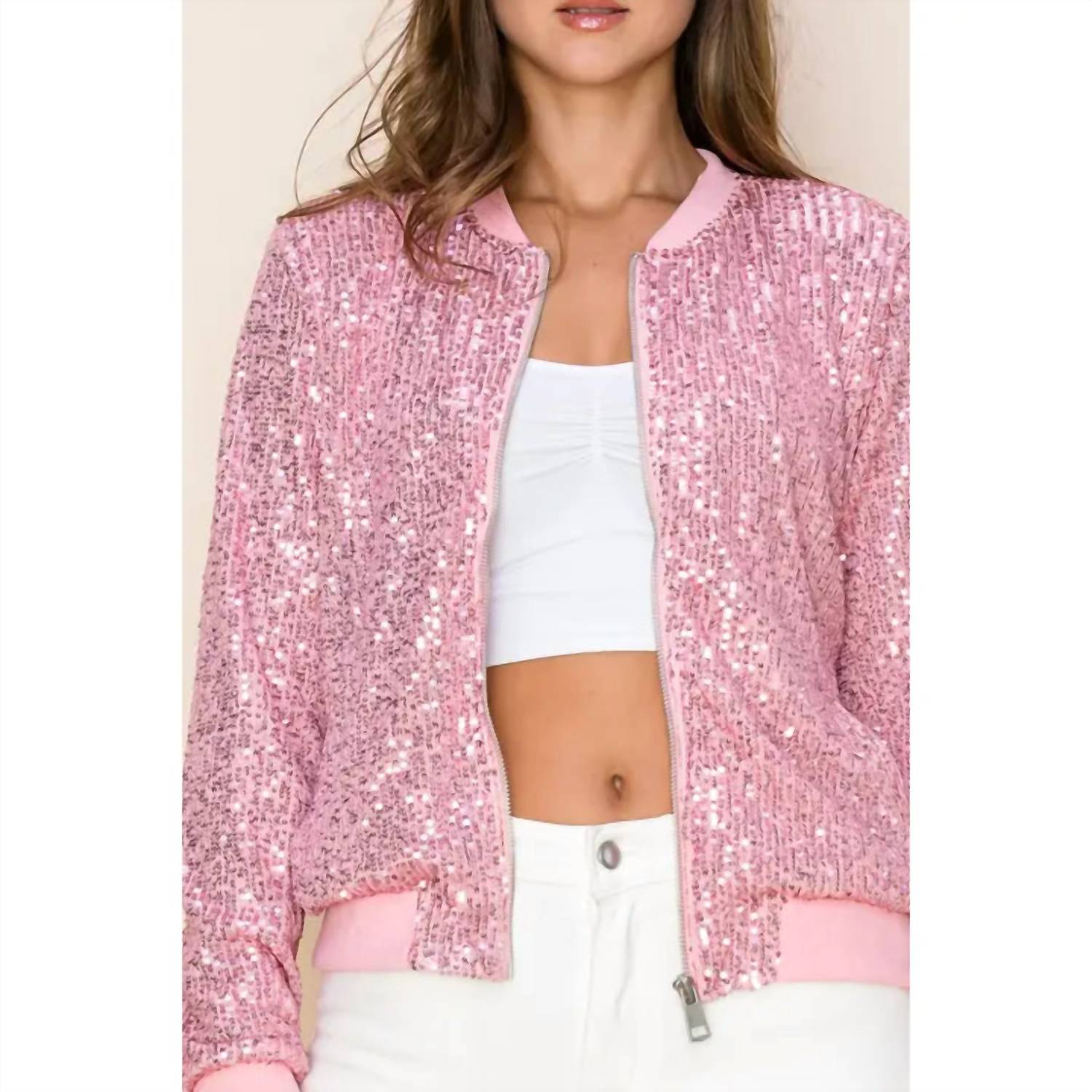 Wonderful & Young - Sequin Fully Sequin Bomber Jacket