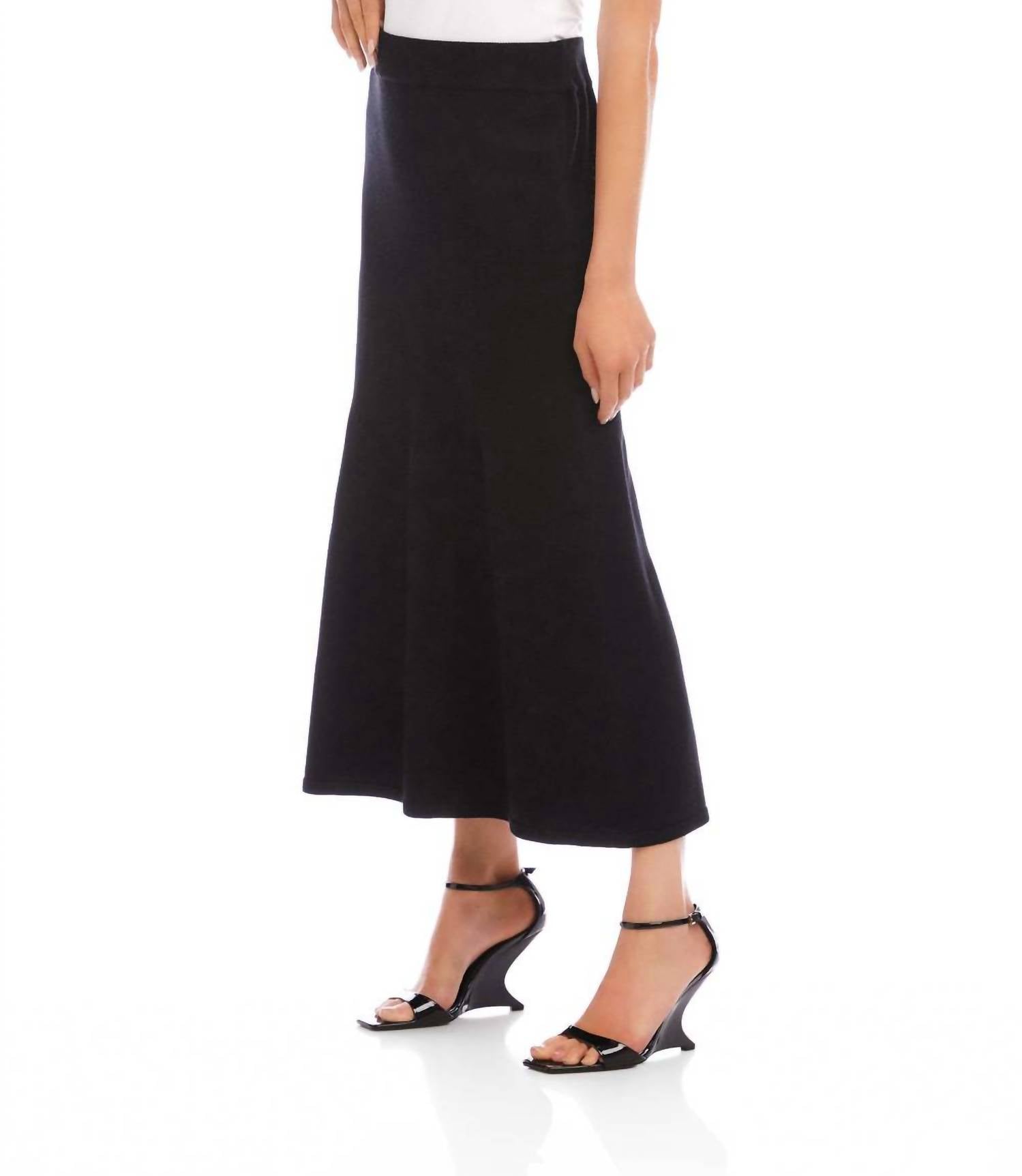 Karen Kane Sweater Knit Midi Skirt in black - women's skirt - alternate view