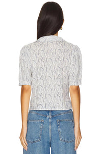 Nation LTD Pia Pintuck Blouse in porcelain floral vines - women's blouse - view 4