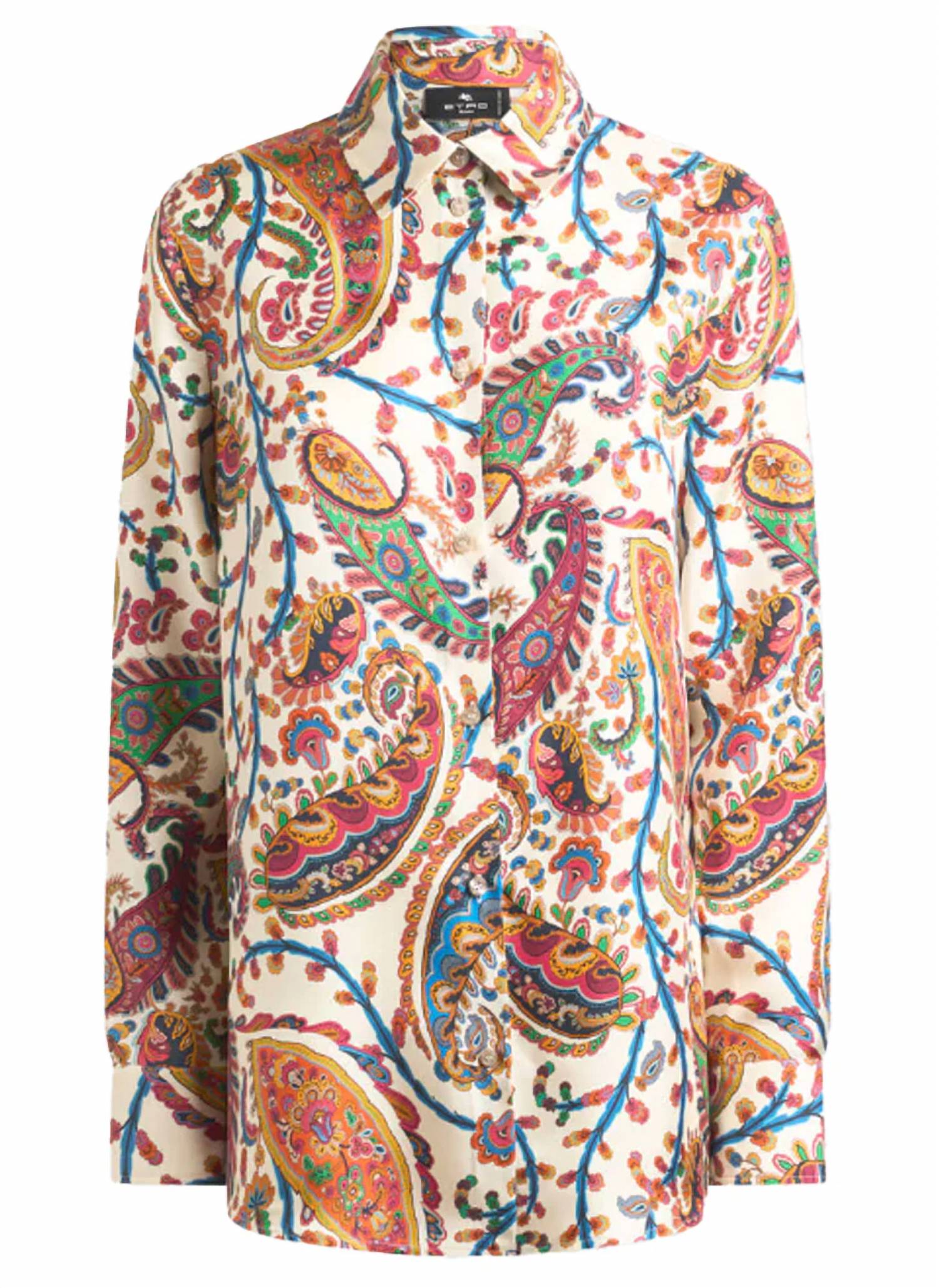 Etro - Silk Twill Shirt With Floral Motif