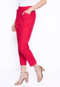 Picadilly - Eyelet Pull-on Straight Leg Pants