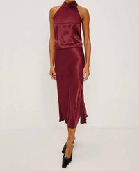 Rails Maya Midi Skirt in garnet red - women's skirt - detail view
