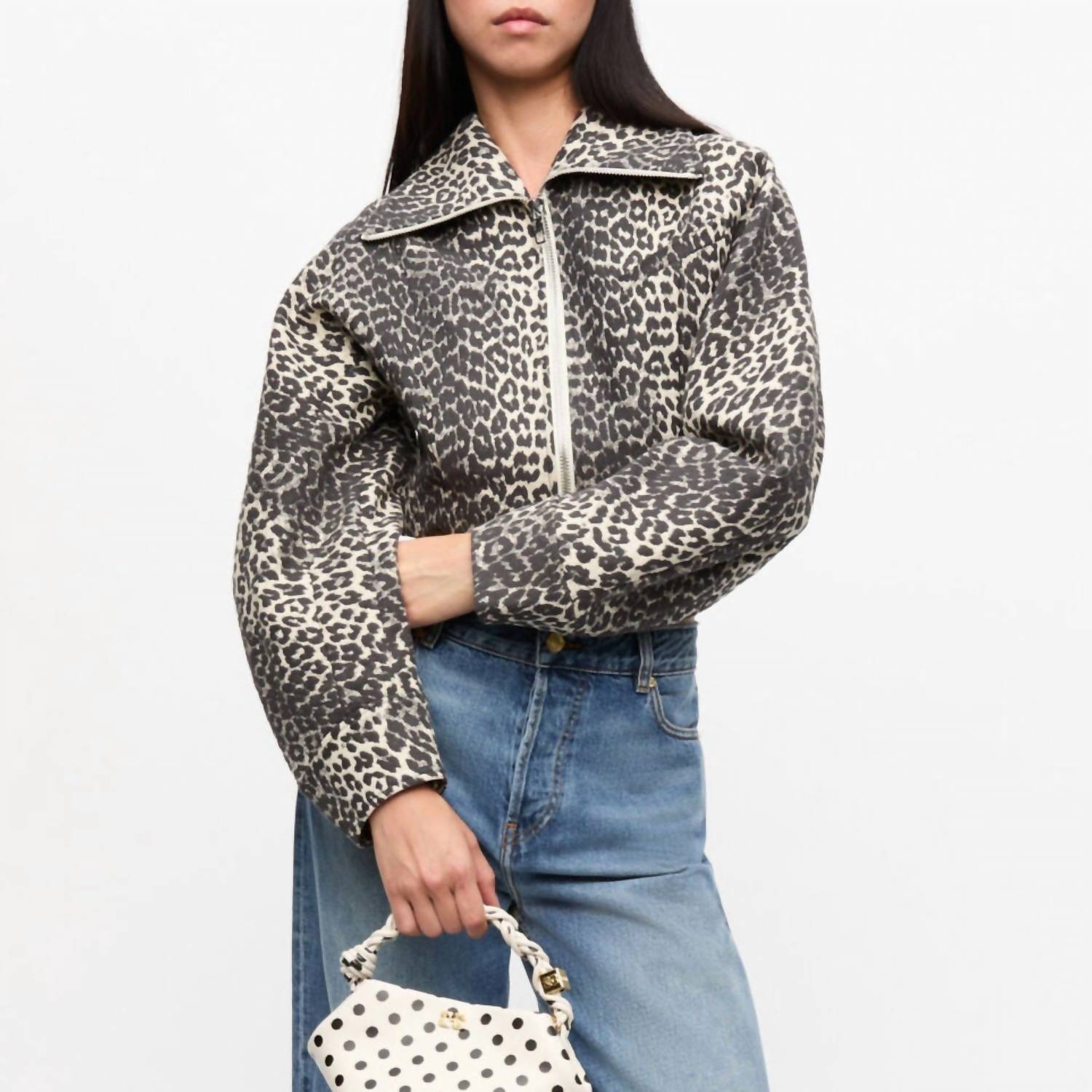 Ganni - Curve Sleeve Cropped Jacket