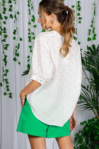 Vine & Love - Embroidered Cotton Blouse