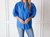 Caryn Lawn - Anna V Neck Top