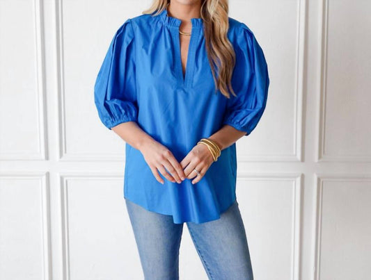 Caryn Lawn - Anna V Neck Top