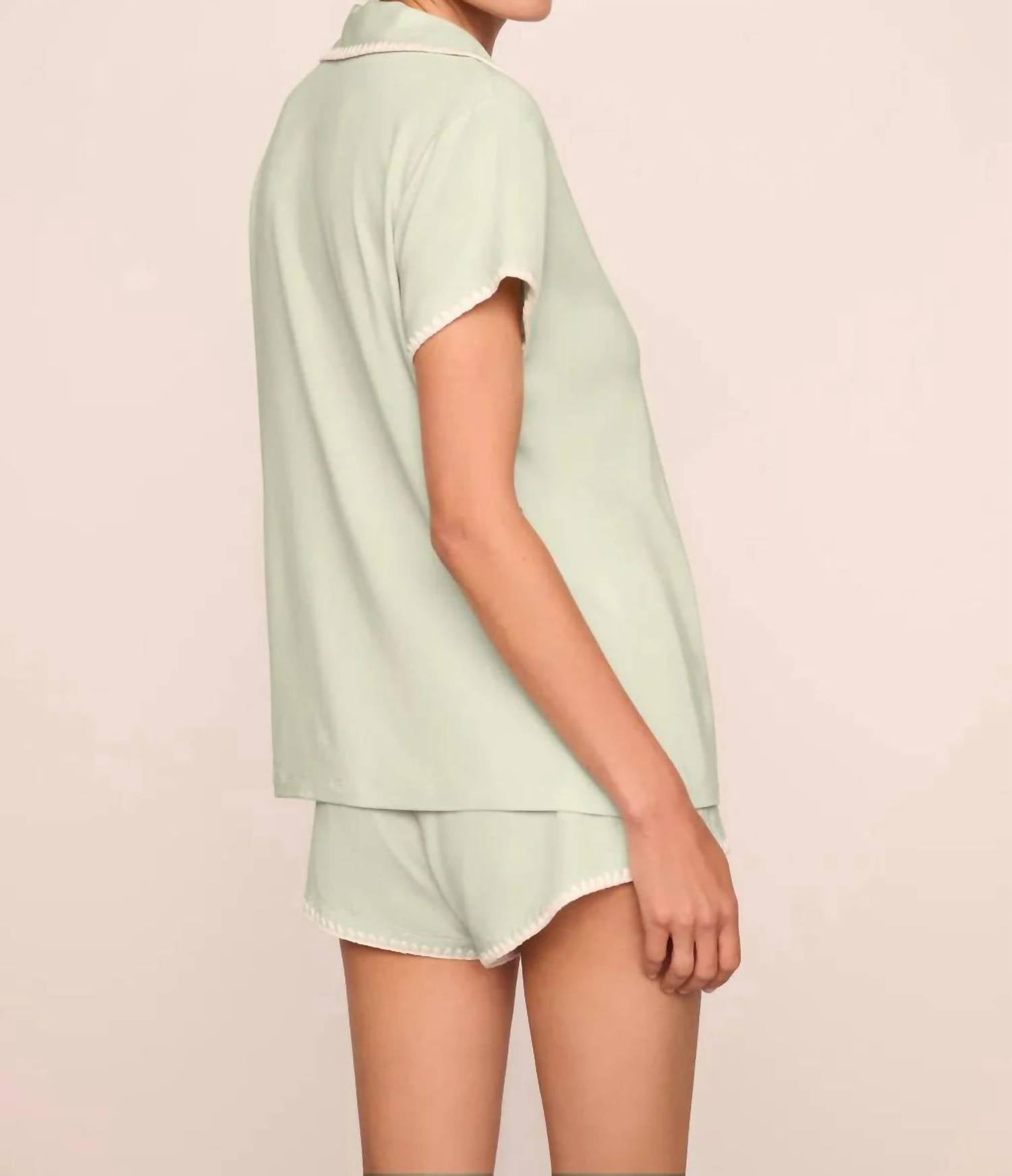 Eberjey - Frida Whipstitch Shortie Pajama Set