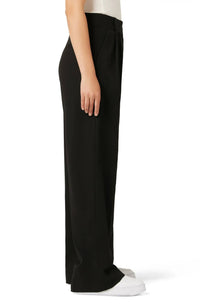 Favorite Daughter Shortie Wide-leg Trousers in black - women's pants - detail view