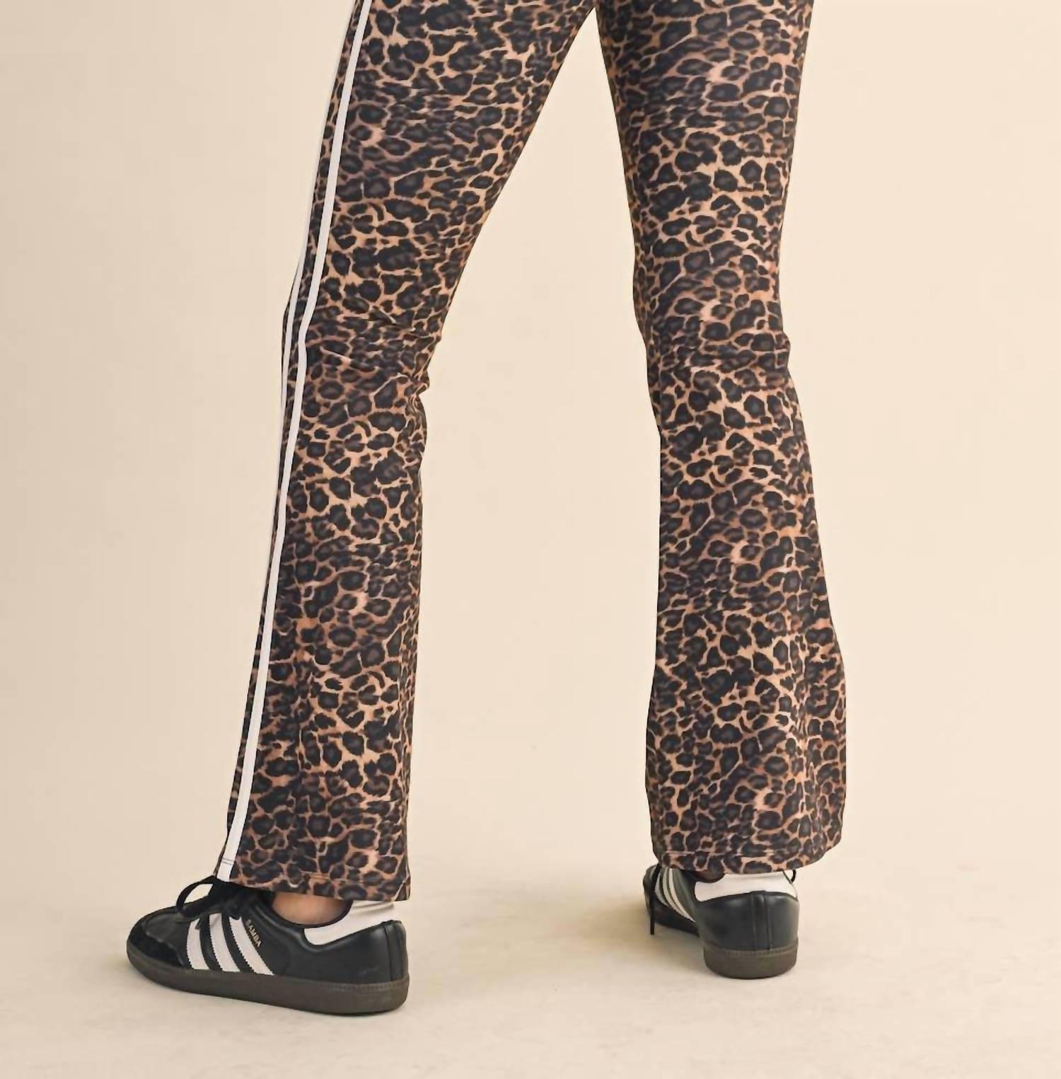 Kimberly C - High Waist With Side Stripe Flare Pants