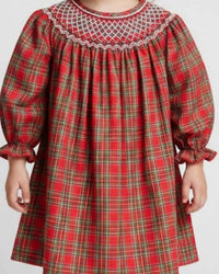 Delaney - Girls' Long Sleeve Smocked Bishop Dress
