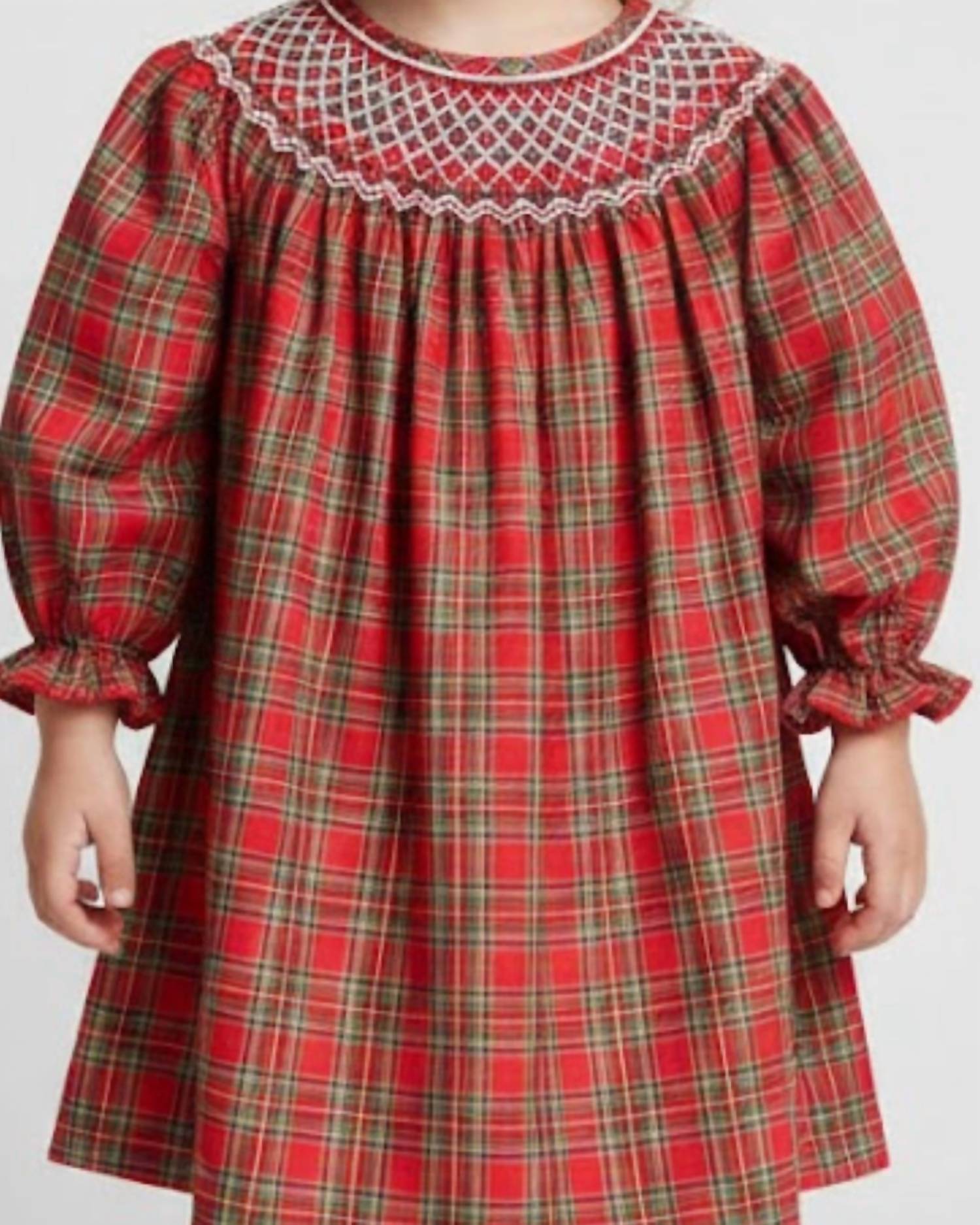 Delaney - Girls' Long Sleeve Smocked Bishop Dress