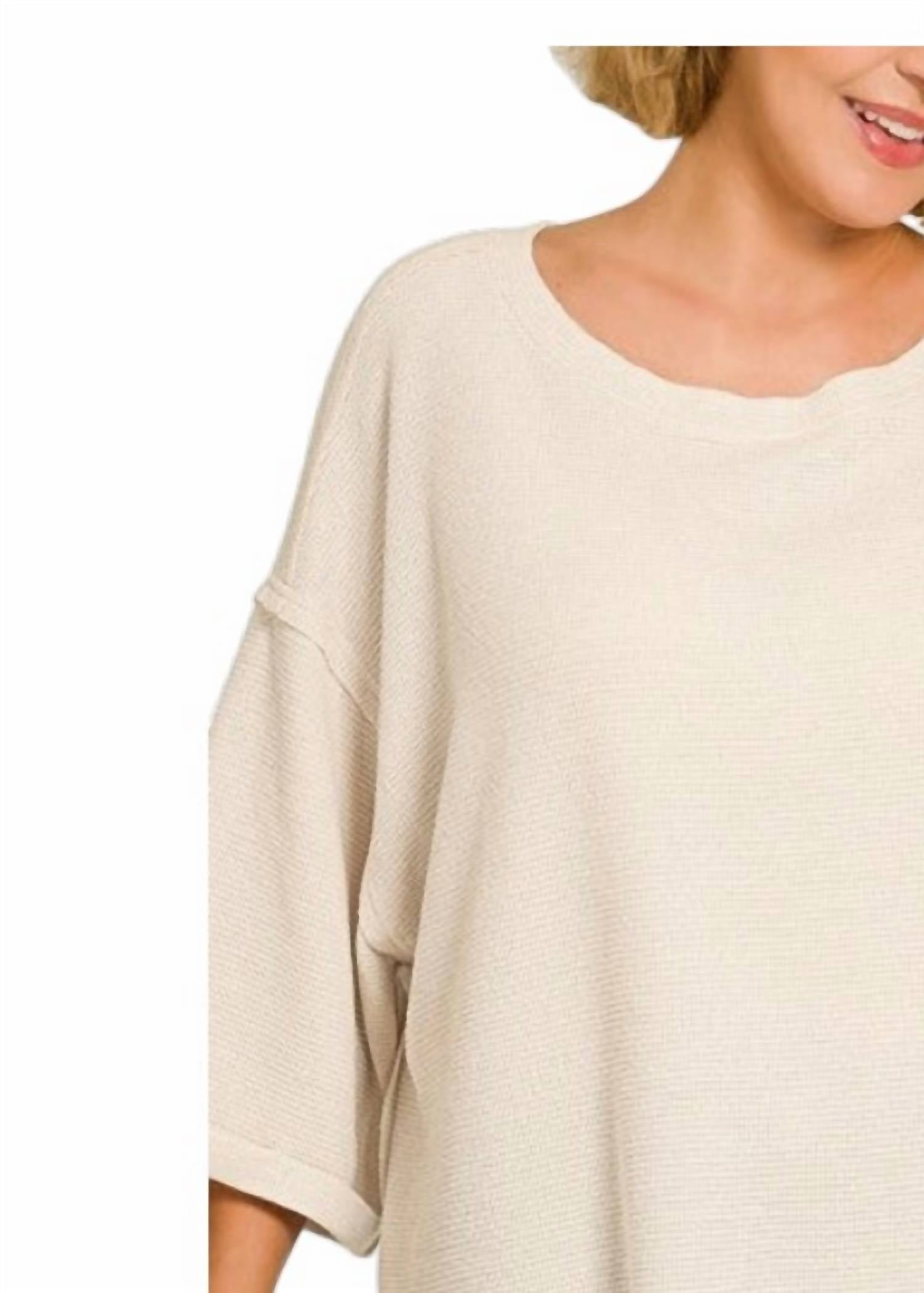 Zenana - Curved Hem Short Sleeve Top
