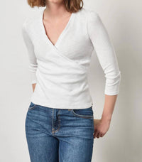 Lilla P - Ribbed Slub 3/4 Sleeve Top