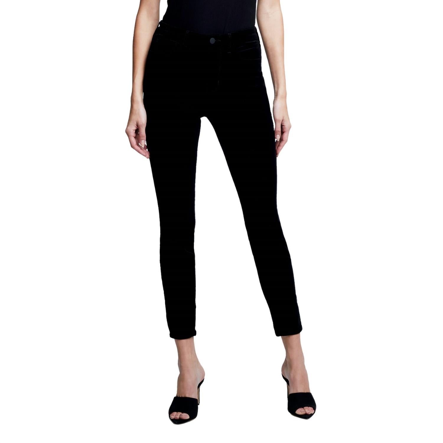 L'Agence Katrina Velvet Jean in black - women's jeans