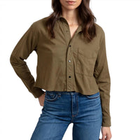 Askk Ny - Women's Cropped Knit Shirt