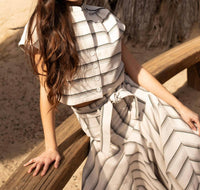 Never A Wallflower - Poppy August Stripe Top