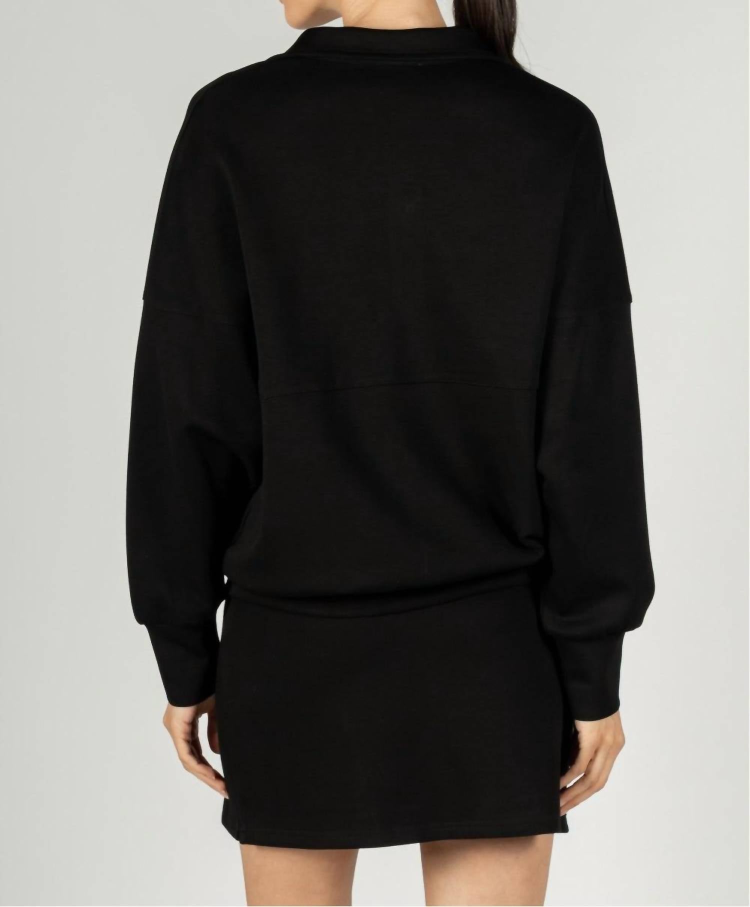 Before You Collection Tila Butter Modal Skort in black - women's shorts - alternate view
