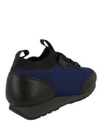 Brioni Men's Mesh Sock-collar Runner Sneakers in bluette black - men's sneaker - alternate view