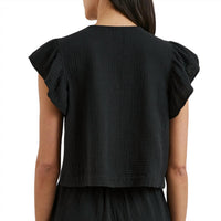 Rails Women's Miley Top in black - women's blouse - alternate view