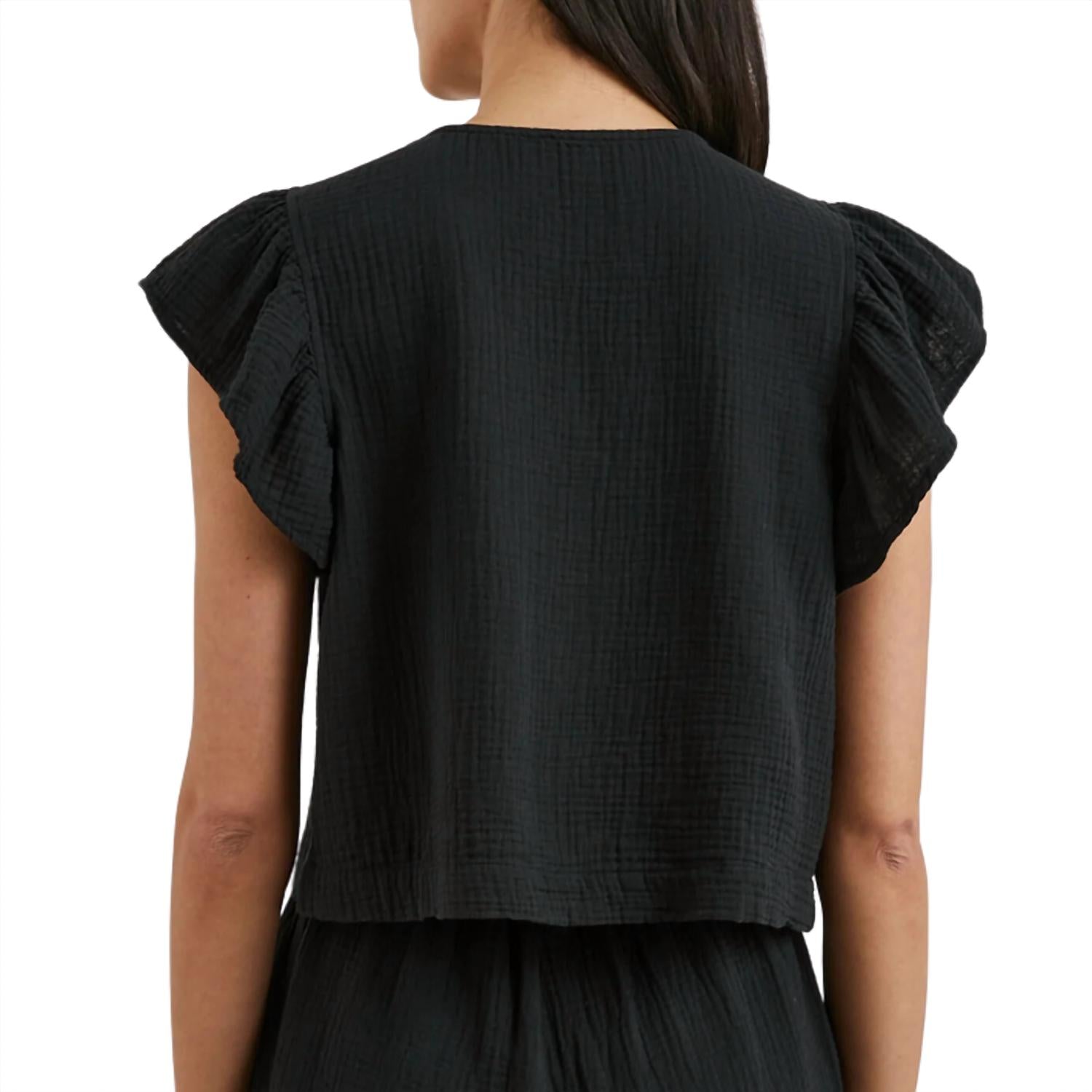 Rails Women's Miley Top in black - women's blouse - alternate view